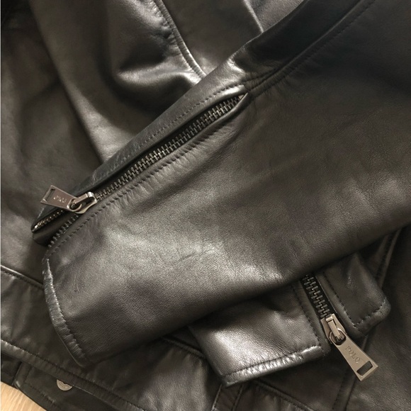 NWOT Polo Ralph Lauren Black Cow Hide Biker Leather Jacket - Picture 13 of 16
